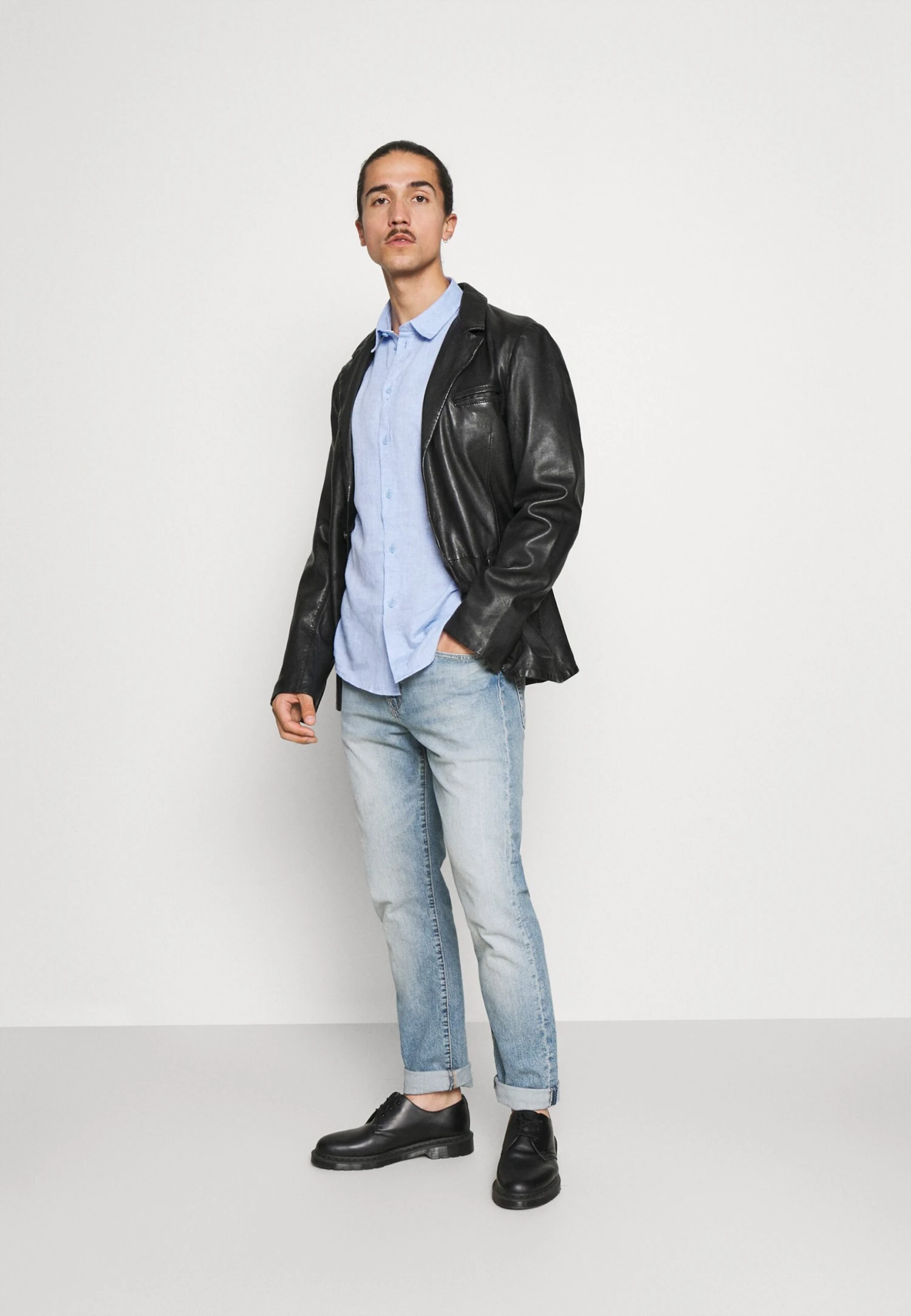 Pier One Shirt - Mottled Blue 2 Pier One Shirt - Mottled Blue - Image 2