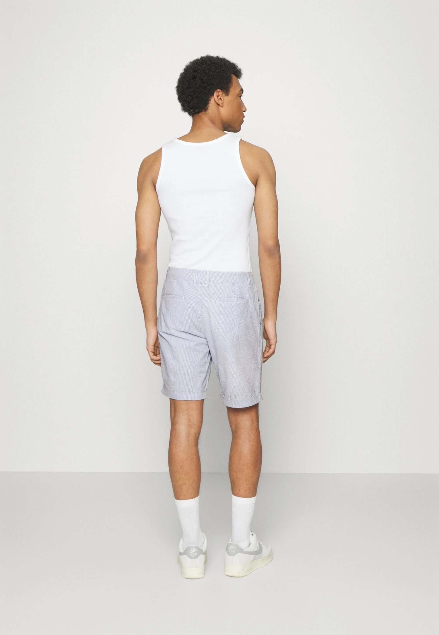 Pier One Pleated Seersucker Short - Shorts - Blue 3 Pier One Pleated Seersucker Short - Shorts - Blue - Image 3