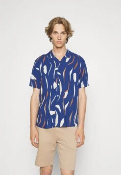 Pier One Contemporary Art Regular Resort- Shirt - Blue