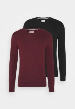 Pier One 2Pack - Jumper - Black/Bordeaux 10 Pier One 2Pack - Jumper - Black/Bordeaux -Pier One 1401fde1674b40a68d7e1288645f8b9b