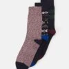 Pier One 3Pack - Socks - Dark Blue, Dark Red, White