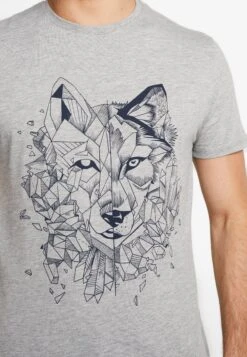 Pier One Print T-Shirt - Mottled Grey -Pier One 19bac3e87c214150932db03a2c67e58e