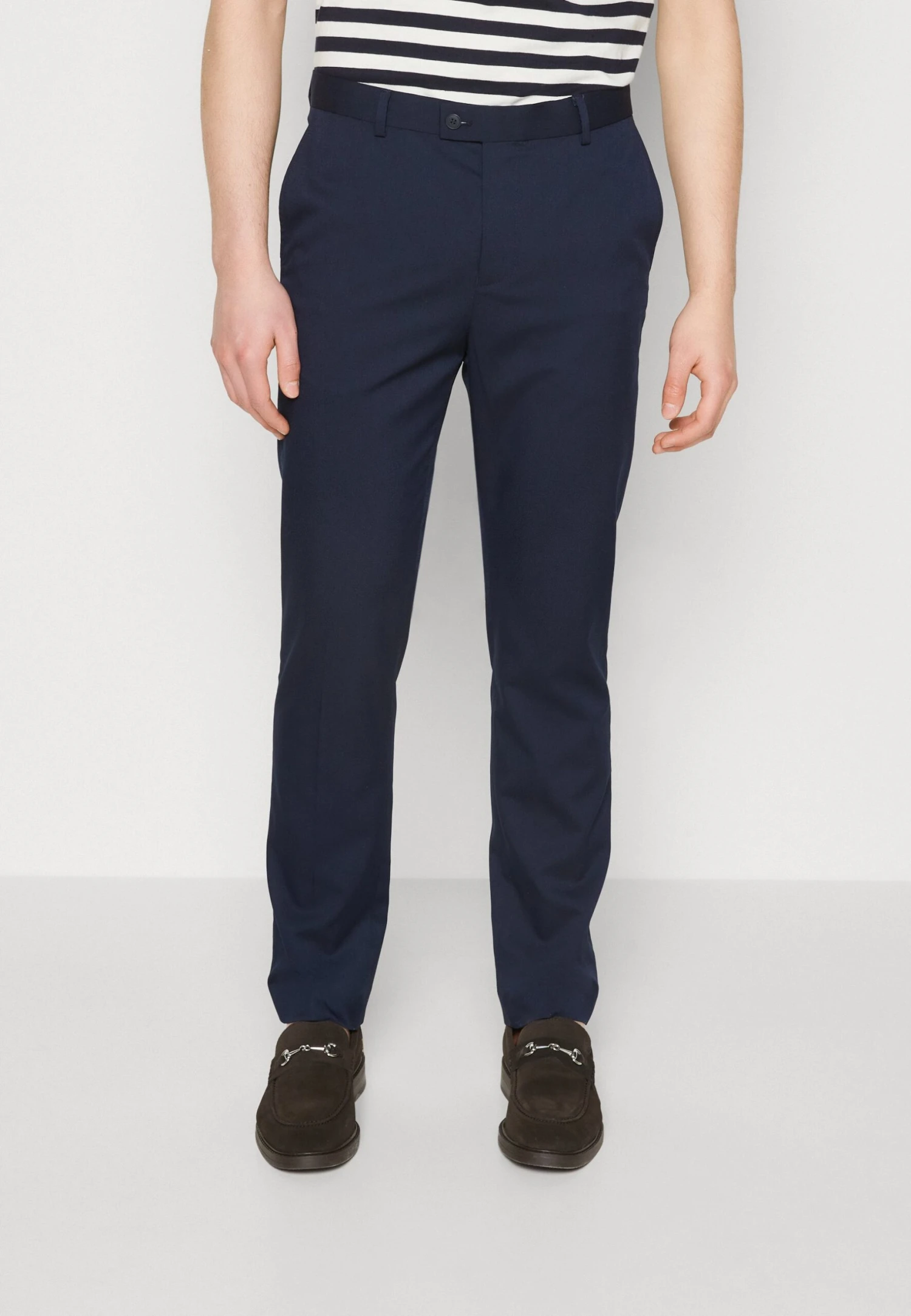 Pier One Trousers - Dark Blue 1 Pier One Trousers - Dark Blue