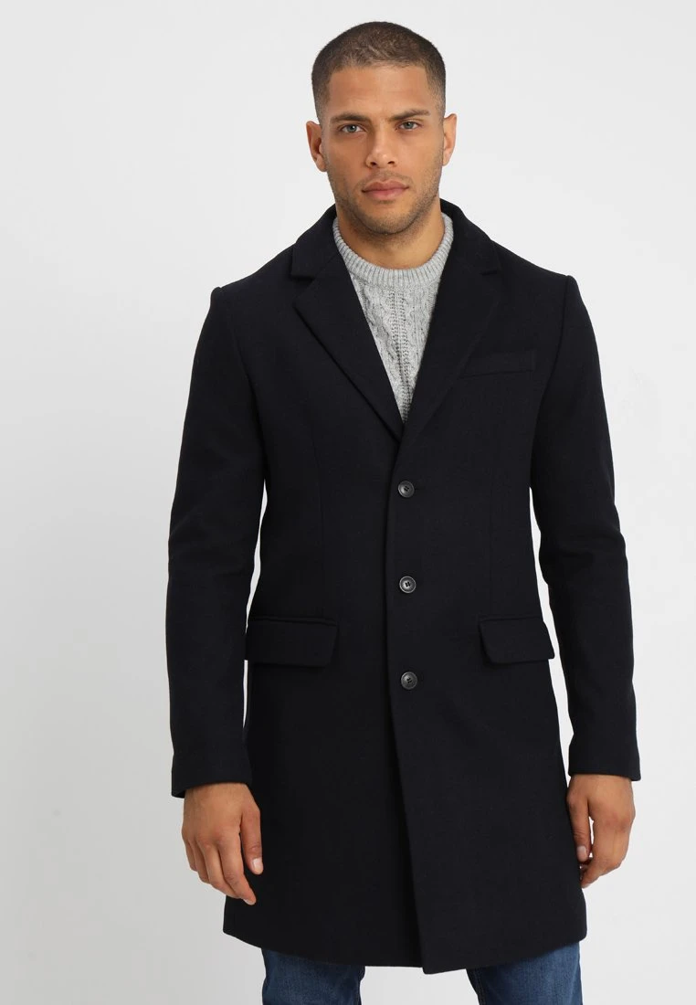Pier One Classic Coat - Dark Blue 1 Pier One Classic Coat - Dark Blue