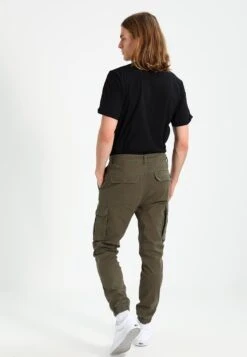 Pier One Cuffed Skinny Trouser- Cargo Trousers - Khaki -Pier One 27a3522f85514c679fcedaaaf368adc1
