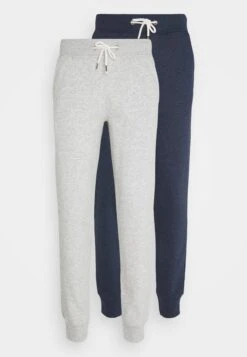 Pier One 2 Pack - Tracksuit Bottoms - Mottled Light Grey/Mottled Dark Blue -Pier One 2bb14836cf4b4803aeb6cc563d427b89