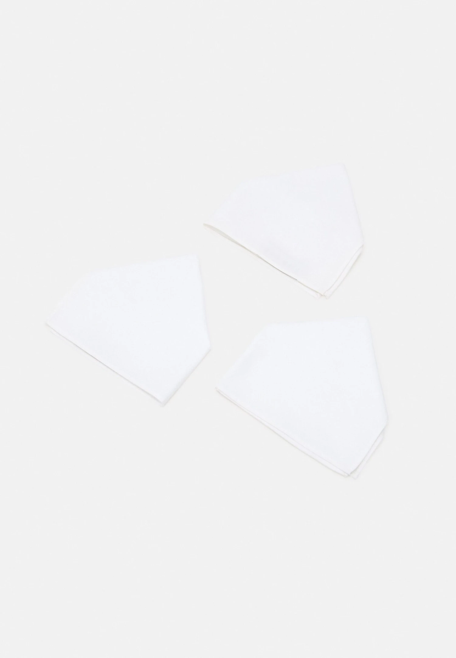 Pier One Cotton 3 Pack - Pocket Square - White 1 Pier One Cotton 3 Pack - Pocket Square - White