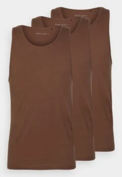 Pier One 3Pck Skin Tone Rib Vest- Undershirt - Brown -Pier One 441df9f4c8f242f193b2f72b7d9c6a28