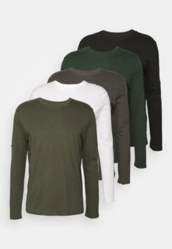 Pier One 5 Pack - Long Sleeved Top - White/Dark Green/Light Green/Black -Pier One 4c3811fac32e4b768fcbe2cc292dd8b9