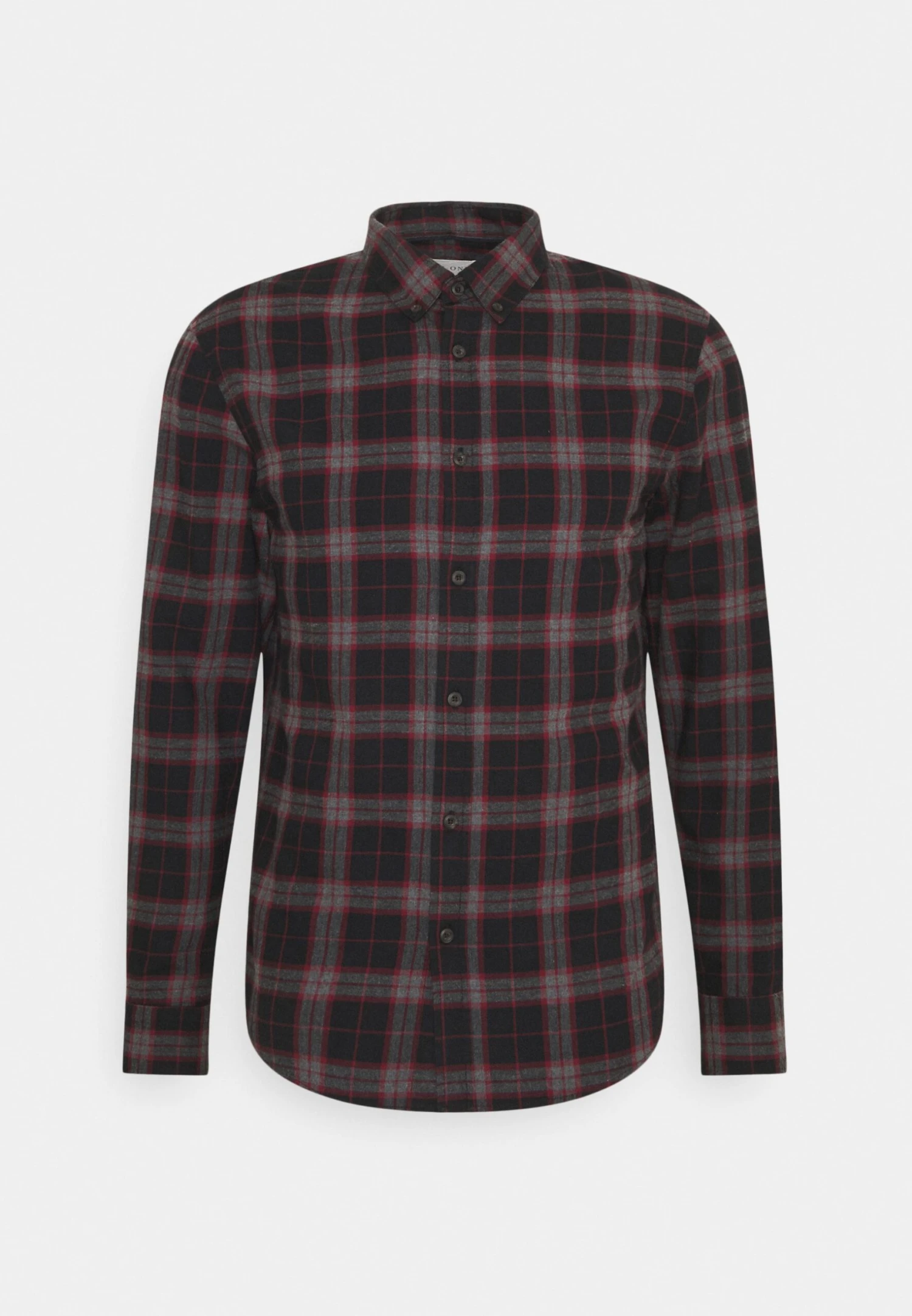 Pier One Shirt - Mottled Dark Grey / Bordeaux 1 Pier One Shirt - Mottled Dark Grey / Bordeaux