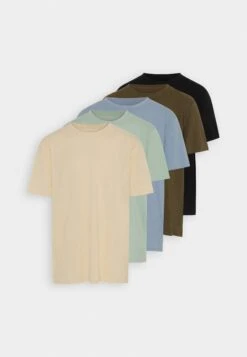 Pier One 5 Pack - Basic T-Shirt - Mint/Off-White/Khaki 17 Pier One 5 Pack - Basic T-Shirt - Mint/Off-White/Khaki -Pier One 5b5778993dfc4612b1bc7d2cac39f5f3