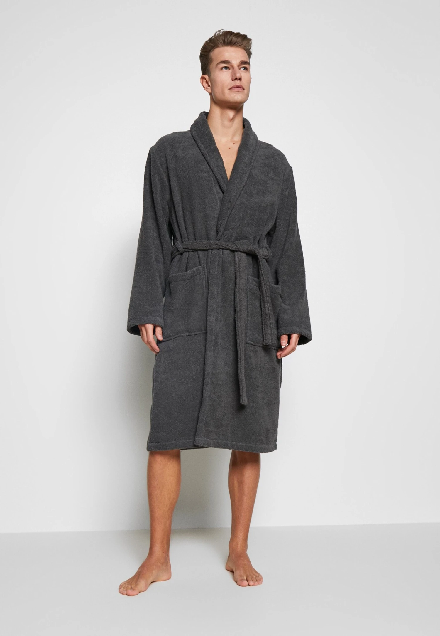 Pier One Dressing Gown - Dark Gray 1 Pier One Dressing Gown - Dark Gray