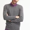Pier One Basic Crewneck - Jumper - Dark Grey Melange