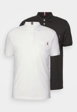 Pier One 2 Pack - Polo Shirt - 103 - Dark Grey_001 - White -Pier One 9d3aca8fad56483caf2ff5685f9c82b1