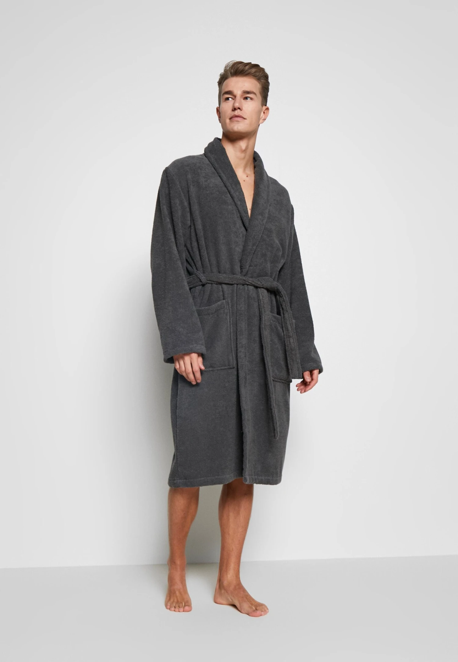 Pier One Dressing Gown - Dark Gray 2 Pier One Dressing Gown - Dark Gray - Image 2