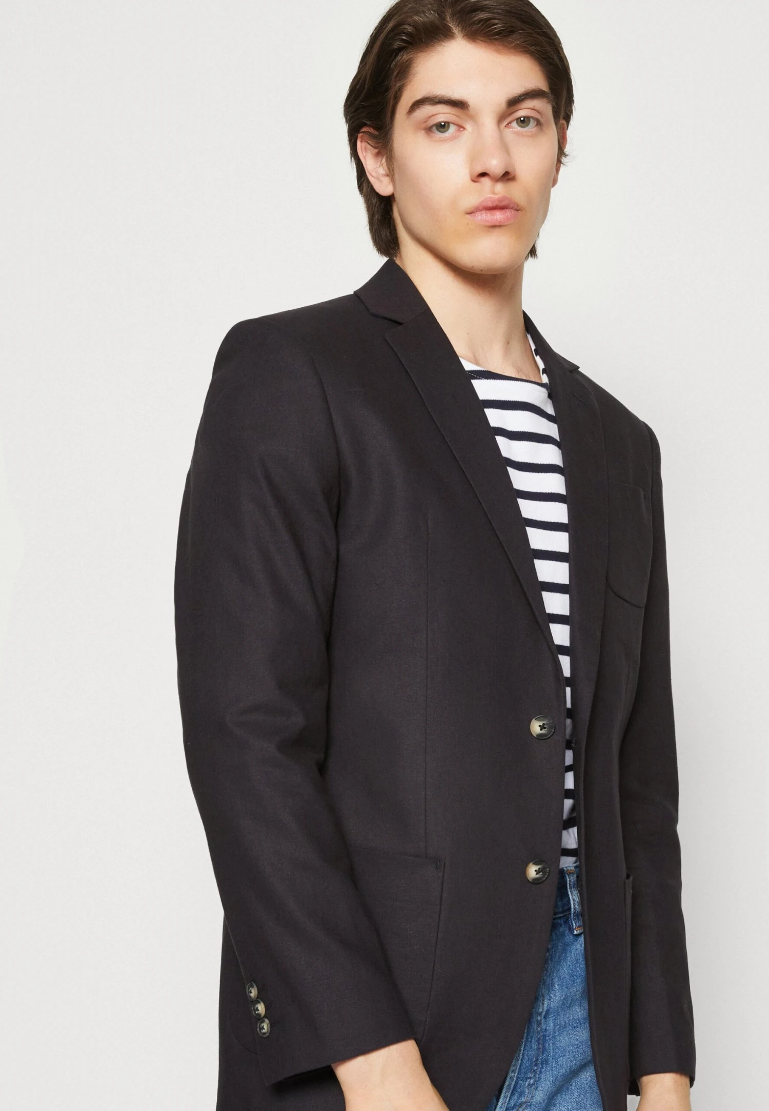 Pier One Blazer Jacket - Dark Blue 4 Pier One Blazer Jacket - Dark Blue - Image 4