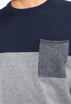 Pier One Jumper - Mottled Grey/Dark Blue -Pier One b51d28df5cec40f7a79a845aa9bf0c6b