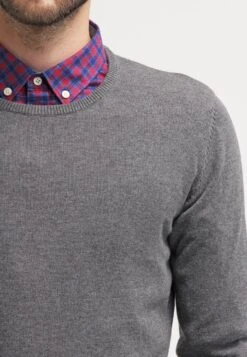 Pier One Basic Crewneck - Jumper - Dark Grey Melange -Pier One c1b29baf2944429ea88183988b30aa5a