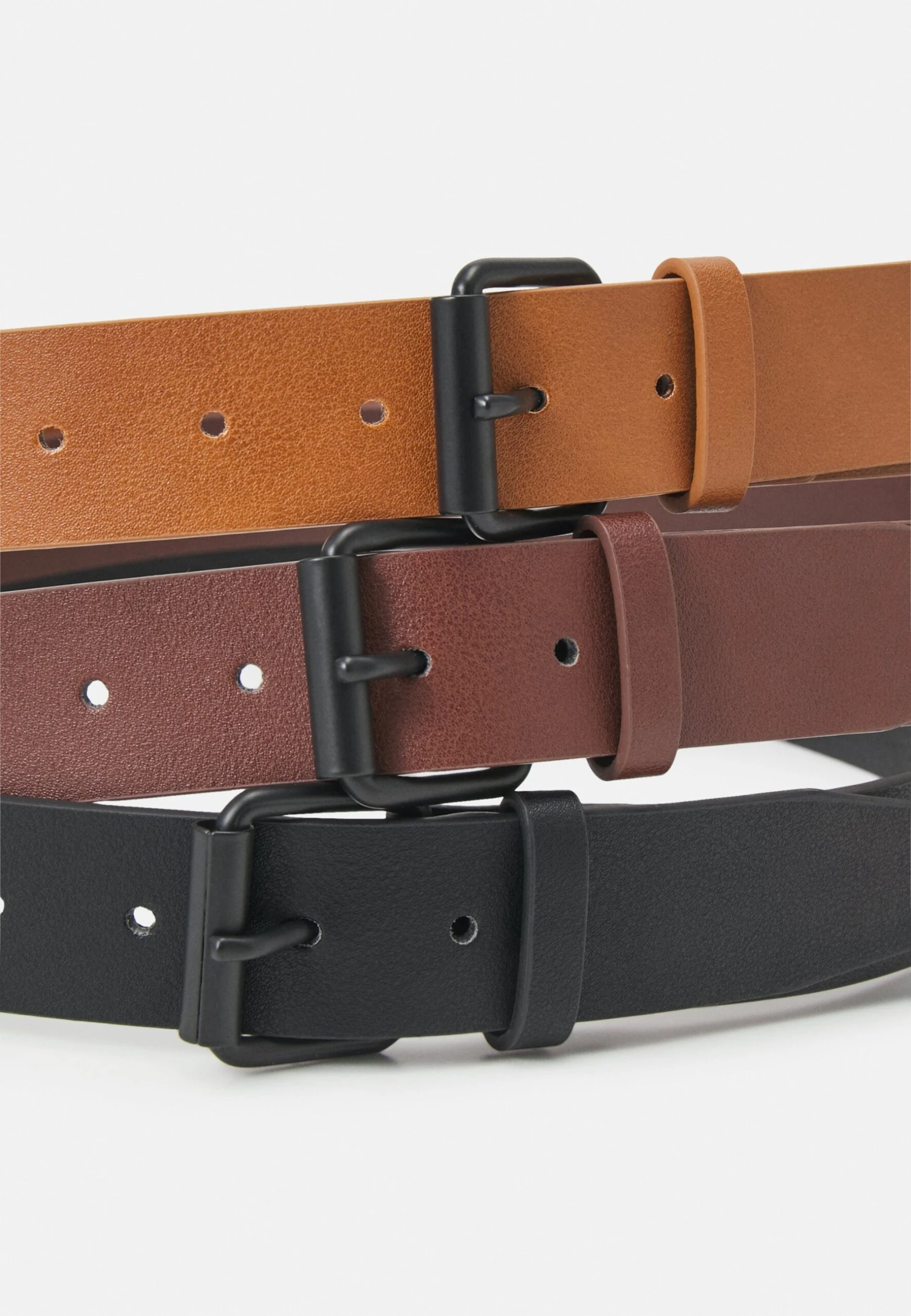 Pier One 3 Pack Unisex - Belt - Black/Brown/Cognac 4 Pier One 3 Pack Unisex - Belt - Black/Brown/Cognac - Image 4