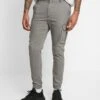 Pier One Cuffed Skinny Trouser- Cargo Trousers - Grey