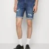 Pier One Denim Shorts - Dark Blue Denim