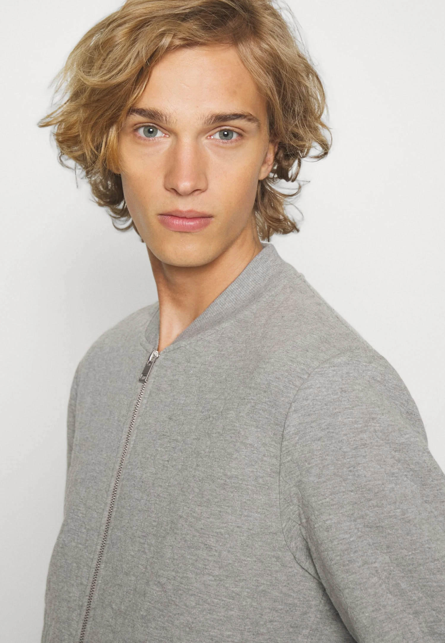 Pier One Zip-Up Sweatshirt - Mottled Grey 4 Pier One Zip-Up Sweatshirt - Mottled Grey - Image 4