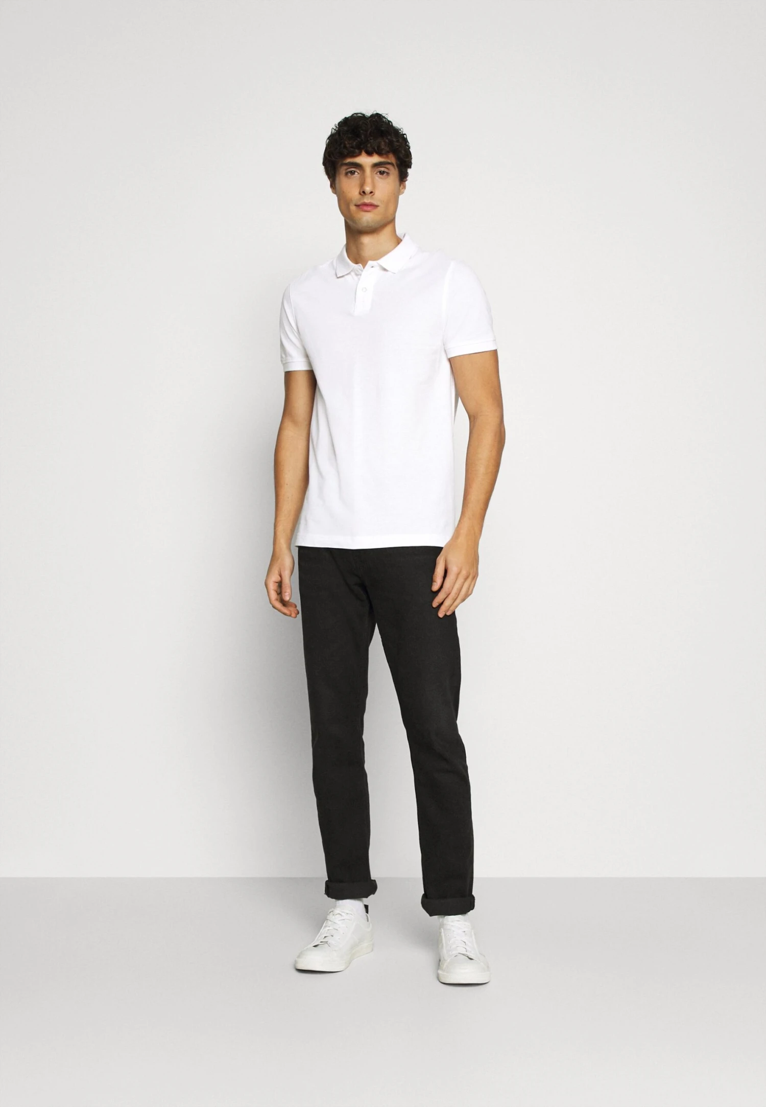 Pier One 2 Pack - Polo Shirt - White/Black 2 Pier One 2 Pack - Polo Shirt - White/Black - Image 2