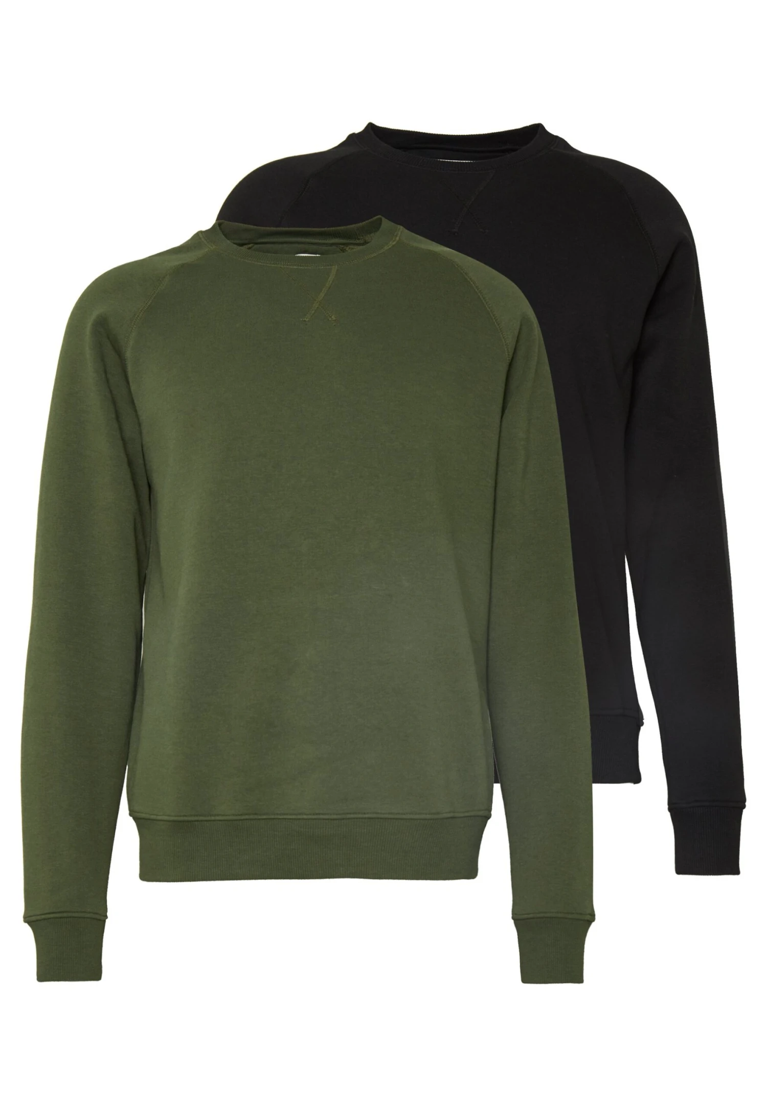 Pier One 2 Pack - Sweatshirt - Khaki/Black 1 Pier One 2 Pack - Sweatshirt - Khaki/Black