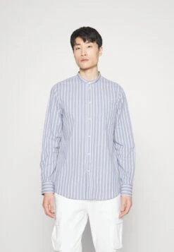 Pier One Muscle Fit Stand- Shirt - Blue