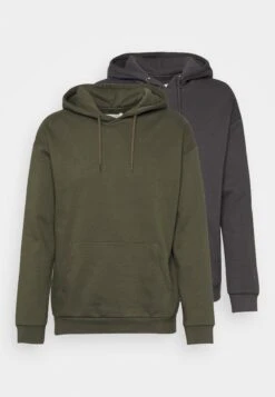 Pier One 2 Pack - Hoodie - Olive/Grey 12 Pier One 2 Pack - Hoodie - Olive/Grey -Pier One e9b77bcede62405a96690341784f3595
