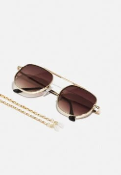 Pier One With Chain Set Unisex - Sunglasses - Brown -Pier One f1cdb3b14cd145bd91fa6660ce8a9cd4