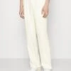 Pier One Drawcord Trousers Linen Blend - Trousers - White