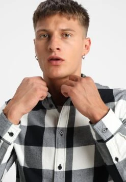 Pier One Shirt - Black/White -Pier One f53db08a39734cb0a9045c08ab5cf6e6