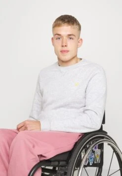 Pier One Sweatshirt - Mottled Light Grey -Pier One fa2ddbb557fc44e09e595250868f5f5b